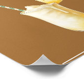 Tropische Piña Colada Receptenbar Poster (Hoek)