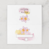 Tropische pinda Frangipani bruiloft Plaatskaartje (Buitenkant ongevouwen)