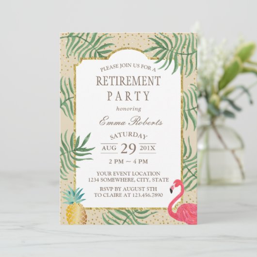 Tropische Pineappelzomervakantie Kaart (Staand voorkant)