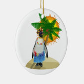 Tropische pinguïn keramisch ornament (Rechts)