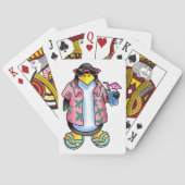Tropische pinguïn pokerkaarten (Achterkant)