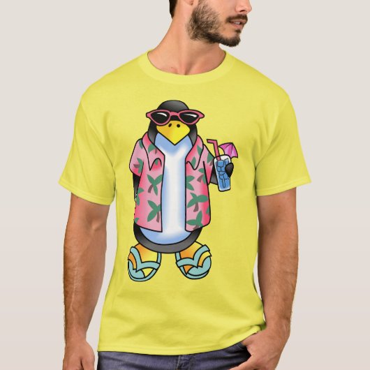 Tropische pinguïn t-shirt (Voorkant)