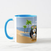 Tropische pinguïns Couple Hula Pirate Island Beach Mok (Links)