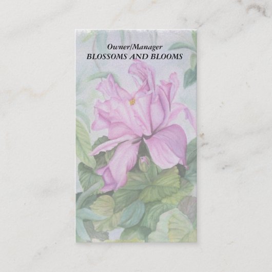 TROPISCHE PINK ORCHID  VISITEKAARTJES (Voorkant)