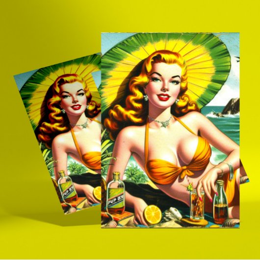  tropische pinup briefkaart
