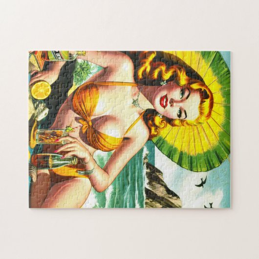 tropische pinup legpuzzel (Horizontaal)