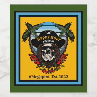 Tropische Piraat Is GeluksUur Niet Elke Keer Megap Wijn Etiket