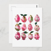 Tropische Pitaya Waterverf kunst Briefkaart (Voorkant / Achterkant)