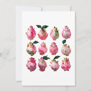 Tropische Pitaya Waterverf kunst Kaart