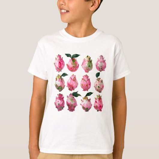 Tropische Pitaya Waterverf kunst T-shirt (Voorkant)