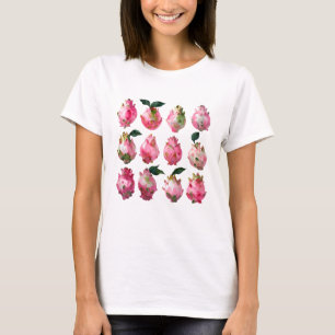 Tropische Pitaya Waterverf kunst T-shirt