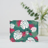 Tropische Plant Fijne Verjaardag Briefkaart (Staand voorkant)