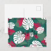 Tropische Plant Fijne Verjaardag Briefkaart (Voorkant / Achterkant)