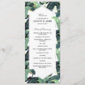 Tropische Plantage Huwelijksceremonie Programma Programmakaart (Voorkant)