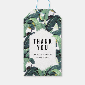 Tropische Plantage Trouwplezier Labels Cadeaulabel