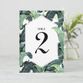 Tropische Plantage Trouwtafel Nummerkaart Kaart (Staand voorkant)