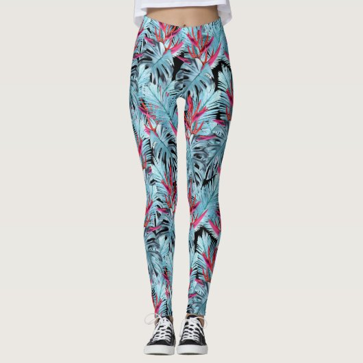 Tropische planten 1 . leggings (Voorkant)