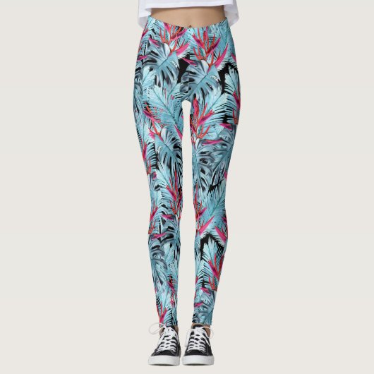 Tropische planten 1 . leggings (Voorkant)