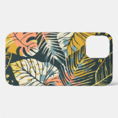 Tropische planten: abstract kunstpatroon. Case-Mate iPhone case (Achterkant (horizontaal))
