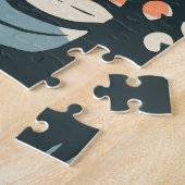 Tropische planten: abstract kunstpatroon. legpuzzel (Zijkant)