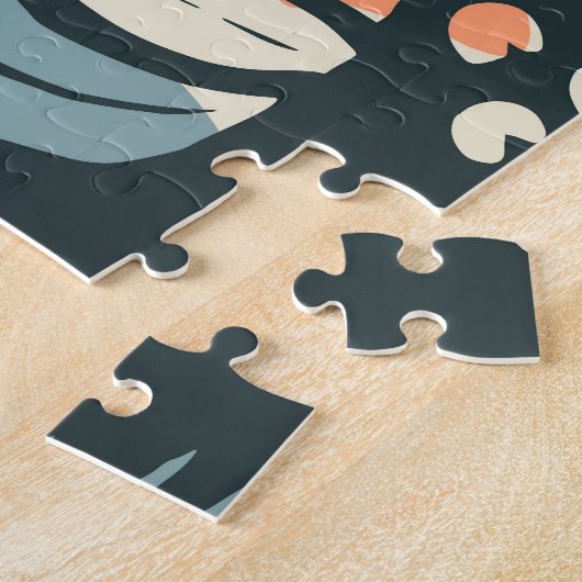 Tropische planten: abstract kunstpatroon. legpuzzel (Zijkant)