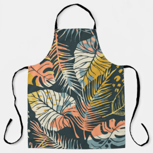Tropische planten: abstract kunstpatroon. schort