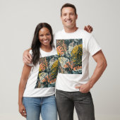 Tropische planten: abstract kunstpatroon. t-shirt (Unisex)