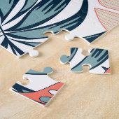 Tropische Planten bladeren Mode print Legpuzzel (Zijkant)