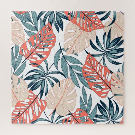 Tropische Planten bladeren Mode print Legpuzzel (Verticaal)