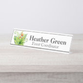 Tropische Planten Desk Name Bord Bureau Naambordje (Voorkant)