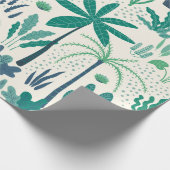 Tropische planten en bladeren cadeaupapier (Hoek)