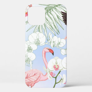 Tropische planten en bloemen. Naadloos patroon, ba Case-Mate iPhone Case