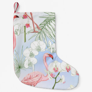 Tropische planten en bloemen. Naadloos patroon, ba Kleine Kerstsok