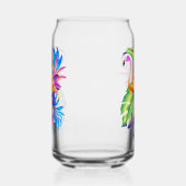 Tropische Planten en Flamingo gepersonaliseerd Blikvorm Glas (Rechts)
