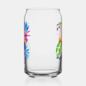 Tropische Planten en Flamingo gepersonaliseerd Blikvorm Glas (Links)
