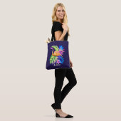 Tropische Planten en Flamingo gepersonaliseerd Tote Bag (Op model)