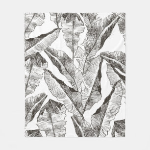 Tropische planten floraal naadloos oerwoud patroon fleece deken