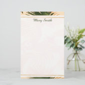 Tropische planten gepersonaliseerd briefpapier (Staand voorkant)