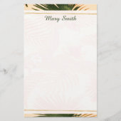 Tropische planten gepersonaliseerd briefpapier (Voorkant)