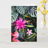 Tropische planten kaart (Gele Bloem)