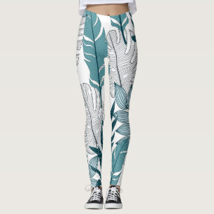 Tropische Planten laat behang achter. Leggings
