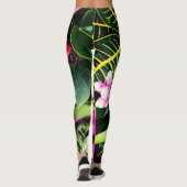 Tropische planten leggings (Achterkant)