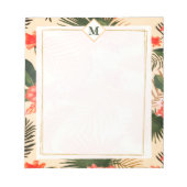 Tropische planten monogram notitieblok (Voorkant)