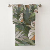 Tropische planten Mozaïek Digitale Kunst Bad Handdoek (Insitu)