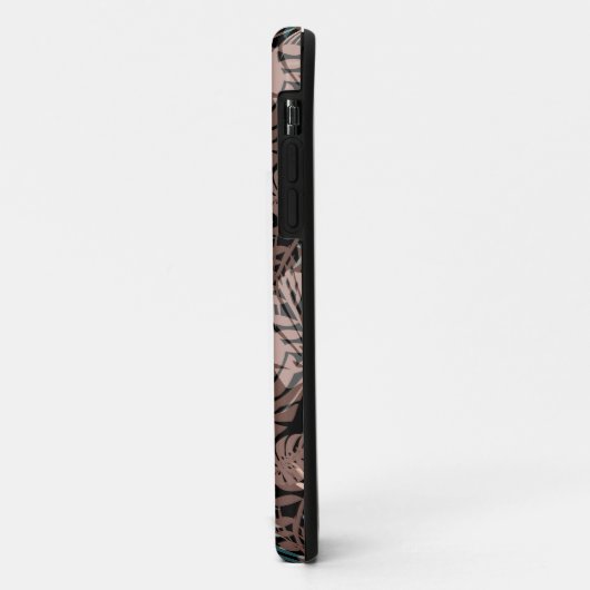 Tropische planten, oerwoud, tropen, beige bladeren Case-Mate iPhone case (Achterkant/links)