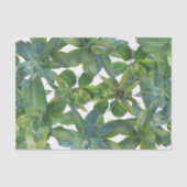 Tropische Planten Oerwouden bladerenpatroon groen  Tissuepapier (Voorkant)