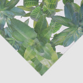Tropische Planten Oerwouden bladerenpatroon groen  Tissuepapier (Detail)