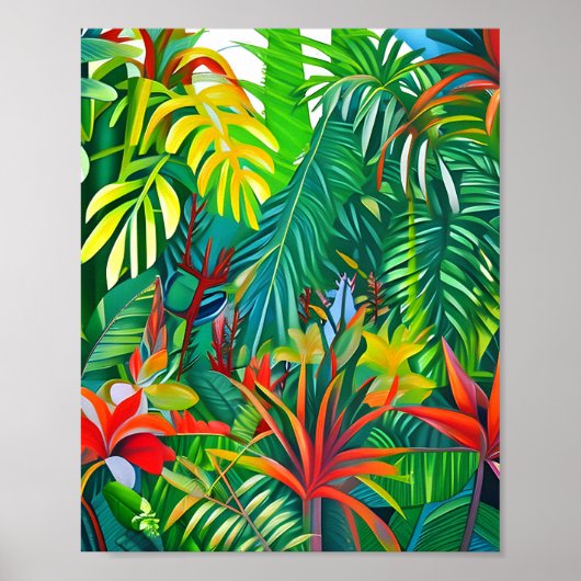 Tropische planten poster (Voorkant)