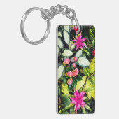 Tropische planten sleutelhanger (Voorkant Links)