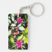 Tropische planten sleutelhanger (achterkant)